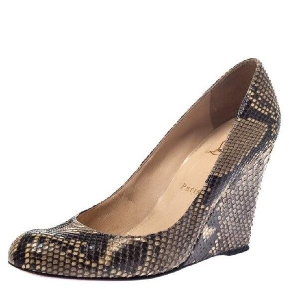 Christian Louboutin Authentic Python Leather Clas… - image 1